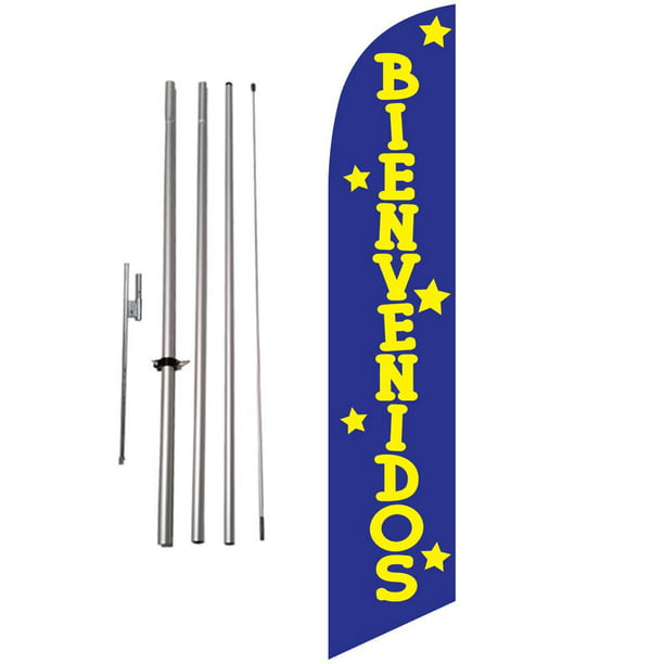 FIVE 5 White15' MetroPCS SWOOPER FEATHER FLAGS KIT with poles & spikes 